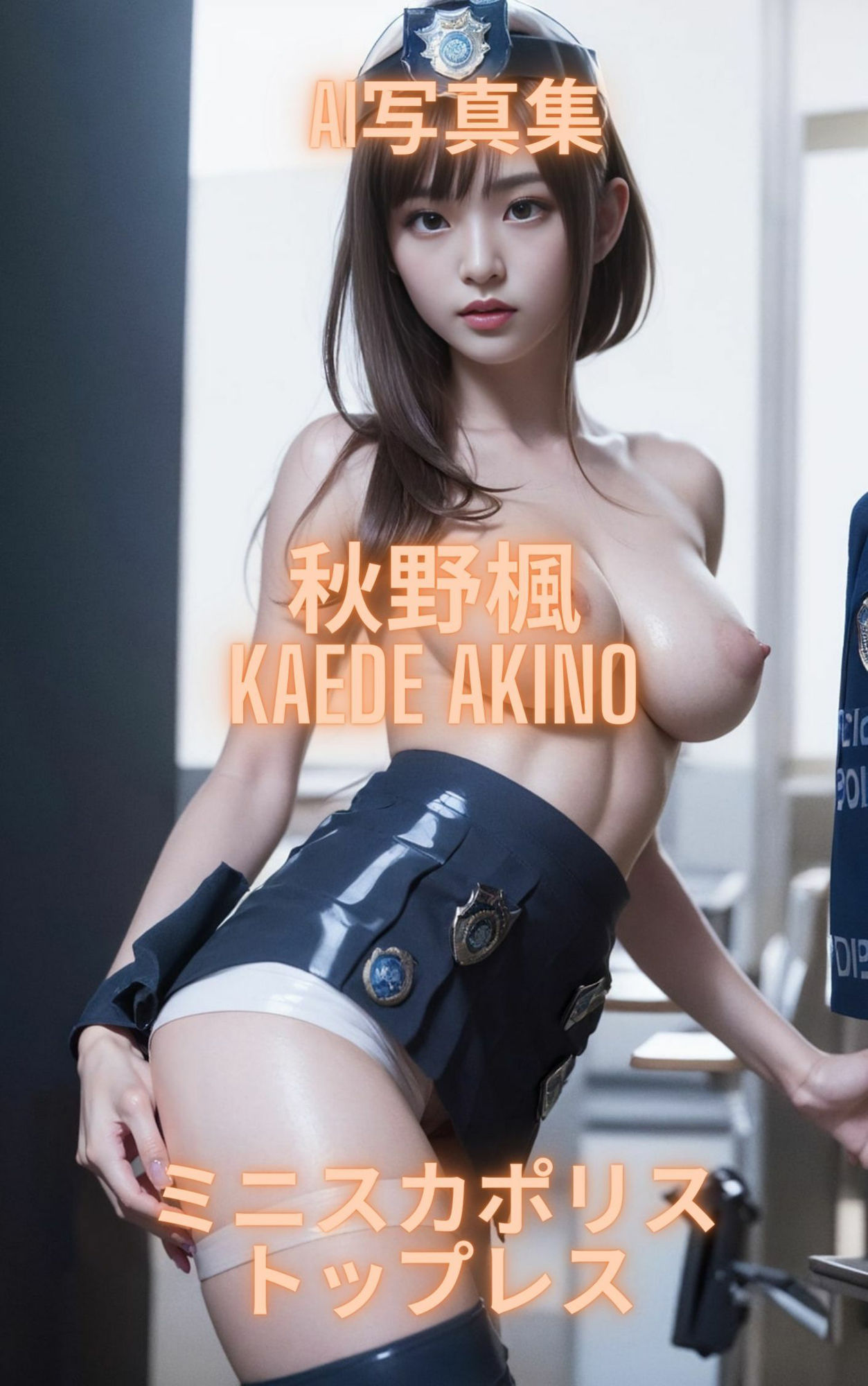 AI写真集 秋野楓 Kaede Akino ミニスカポリストップレス - サンプル画像 1