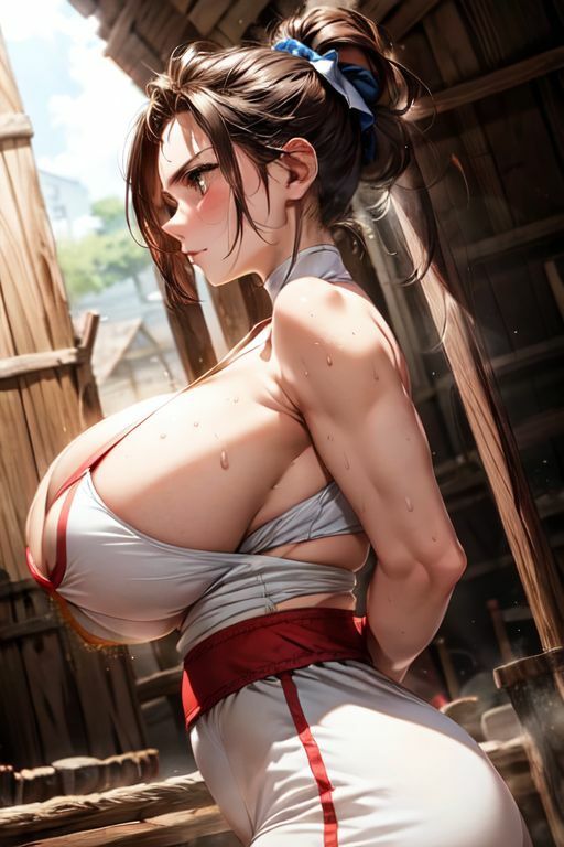 爆乳AIこぼれでるおっぱい1 - サンプル画像 1