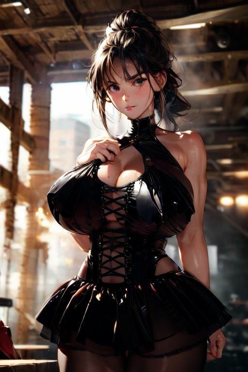 爆乳AIブラックドレス1 - サンプル画像 3