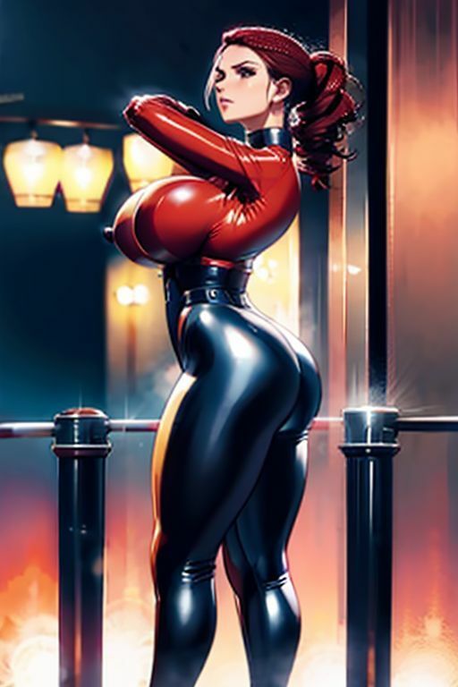 爆乳AIてっかてかスーツ1 - サンプル画像 2