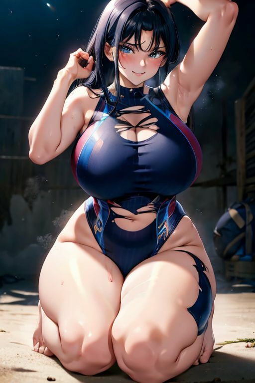 爆乳AIカットスク水1 - サンプル画像 1
