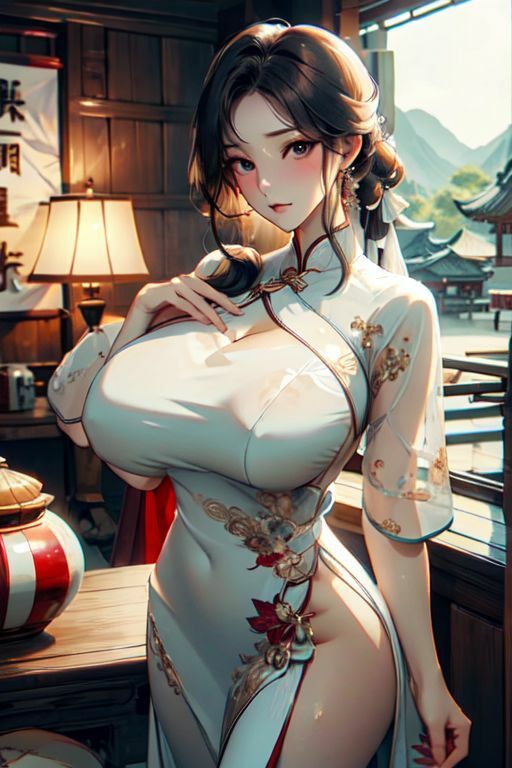 爆乳AIどしこりチャイナ1 - サンプル画像 2