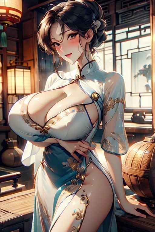 爆乳AIどしこりチャイナ1 - サンプル画像 8