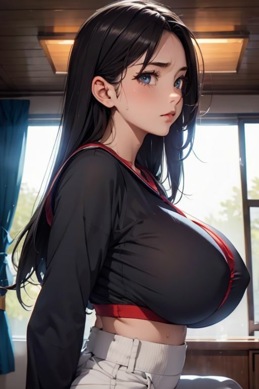 爆乳AI黒制服1 - サンプル画像 9