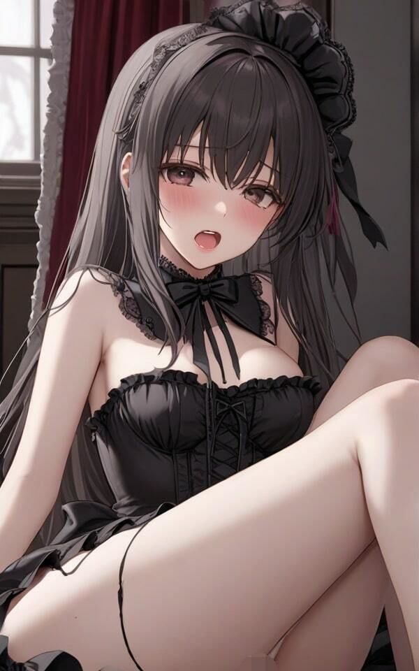 彼女にゴスロリのコスプレさせてみた おいっ、結構恥ずかしいぞ！ - サンプル画像 7
