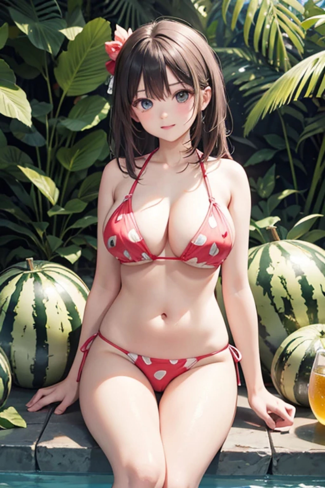 スイカ柄ビキニのアレやコレ - サンプル画像 5
