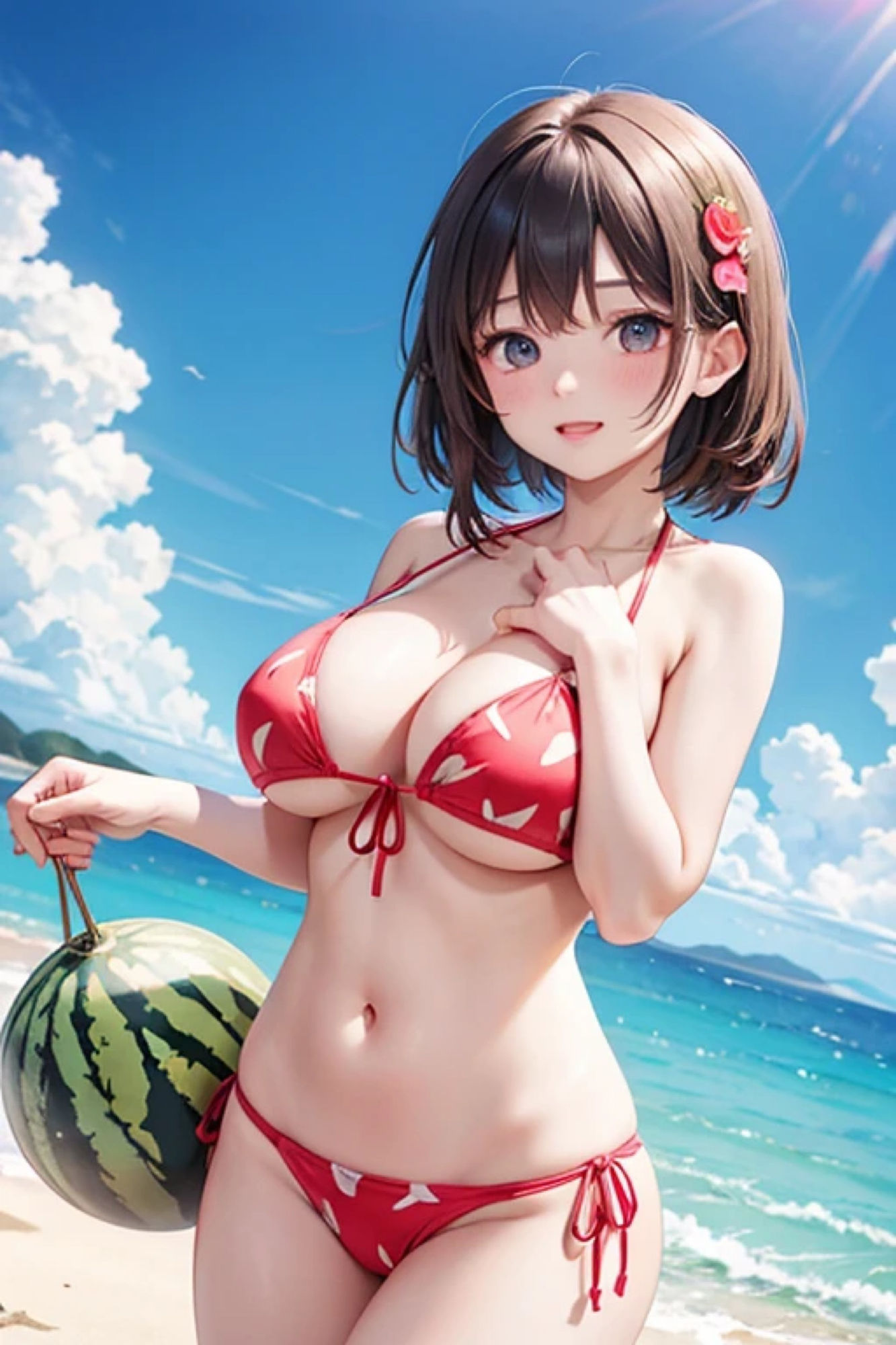 スイカ柄ビキニのアレやコレ - サンプル画像 6