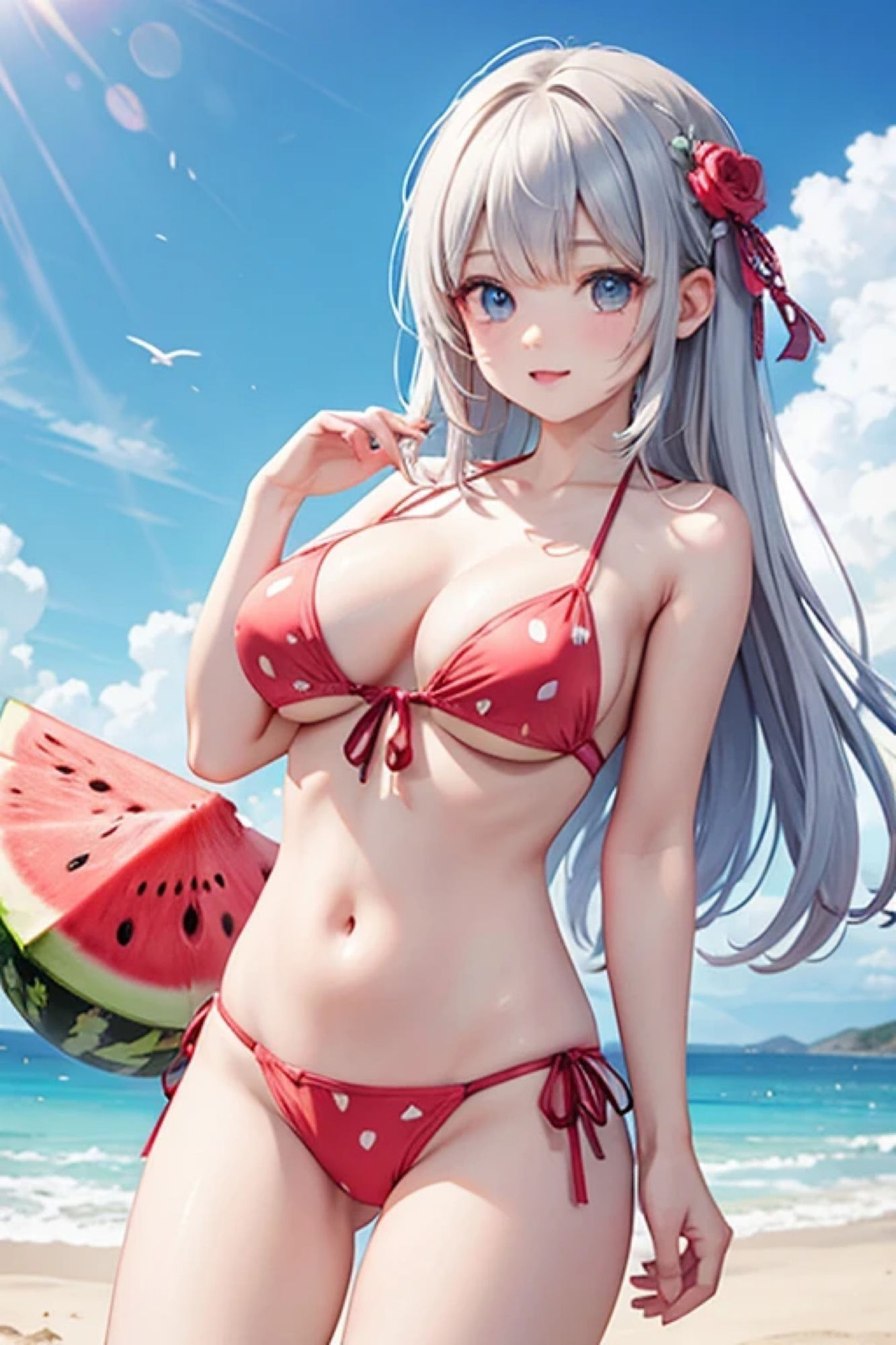 スイカ柄ビキニのアレやコレ - サンプル画像 9