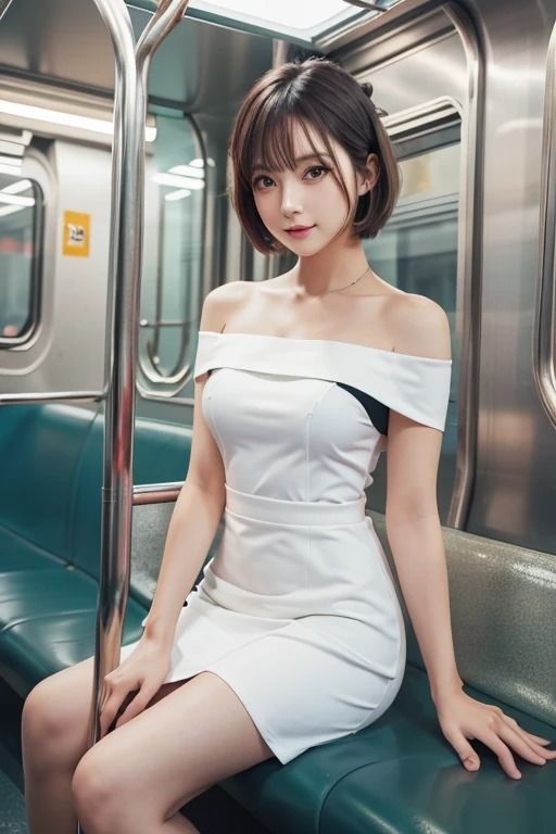 公共の誘惑: 電車で見せる露出美人 - サンプル画像 10