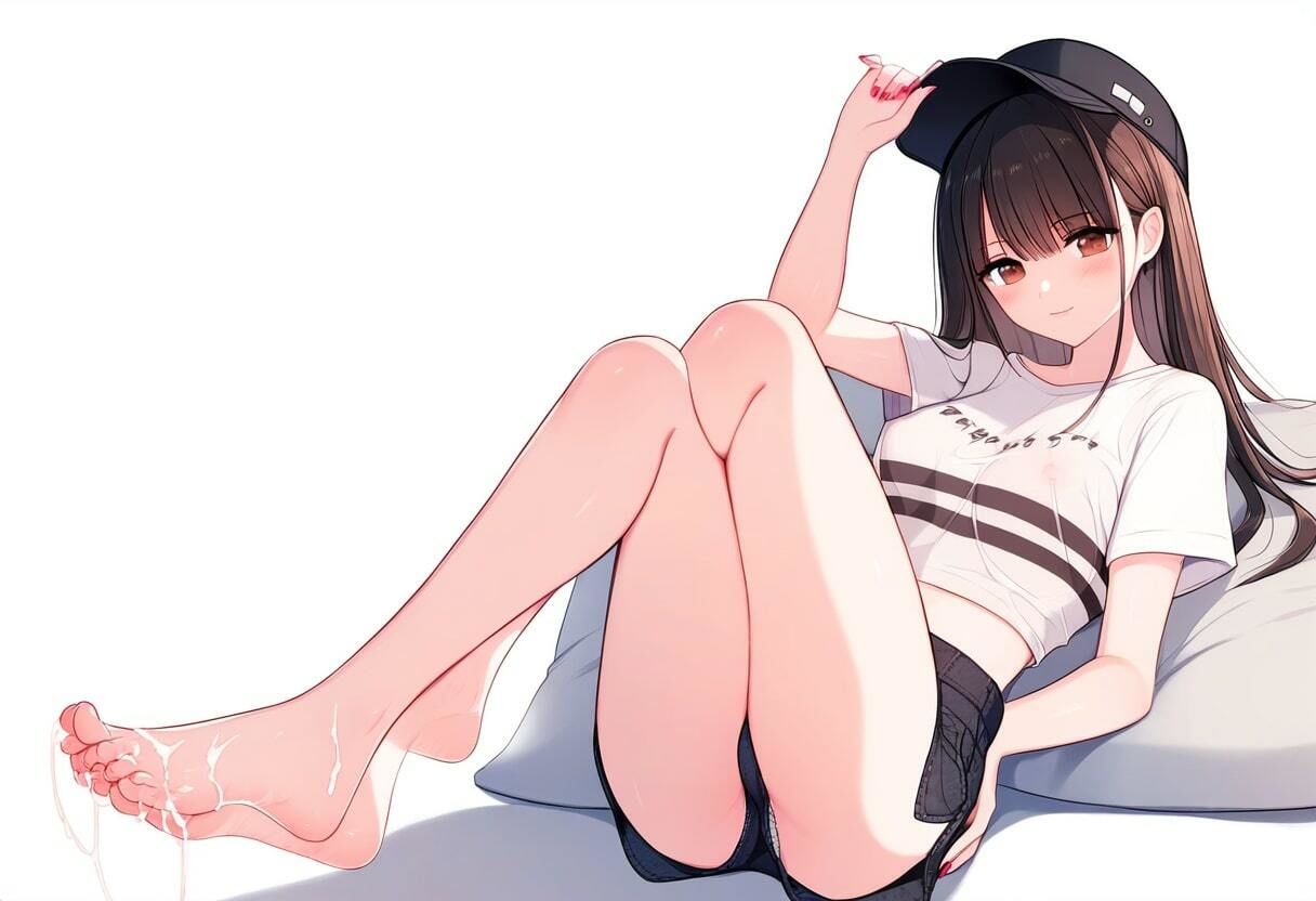 膨らみかけJ〇1の足裏にぶっかけ〜ういのパンツ見ながら早くシコってよ〜 - サンプル画像 9