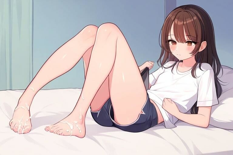 膨らみかけな女の子は抜ける〜無表情で足コキ〜 - サンプル画像 1