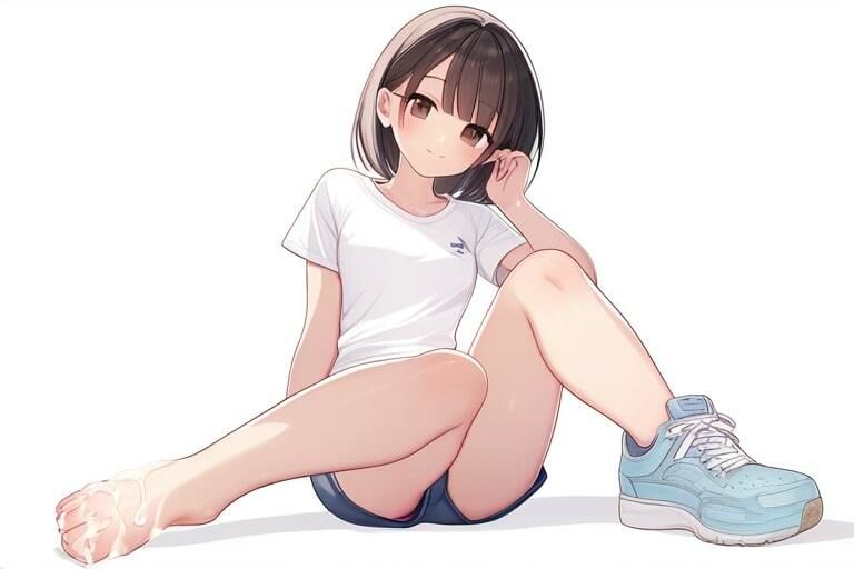 膨らみかけな女の子は抜ける〜無表情で足コキ〜 - サンプル画像 7