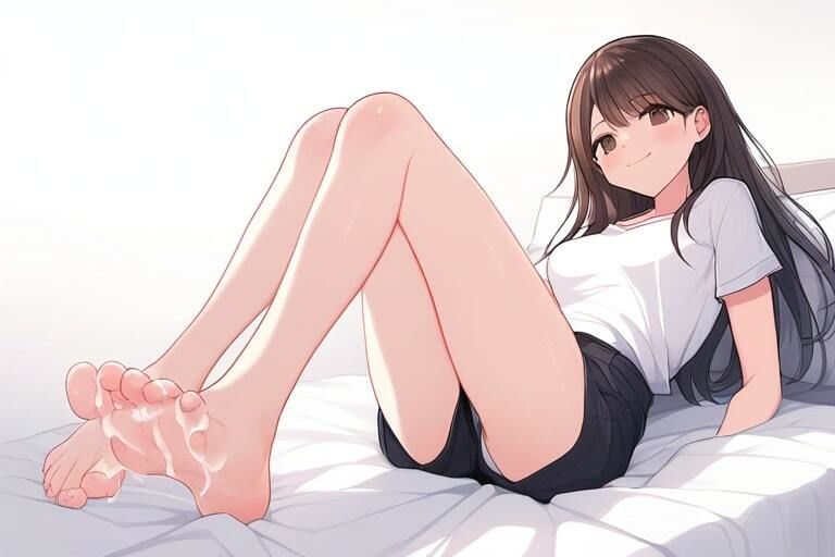 膨らみかけな女の子は抜ける〜無表情で足コキ〜 - サンプル画像 8