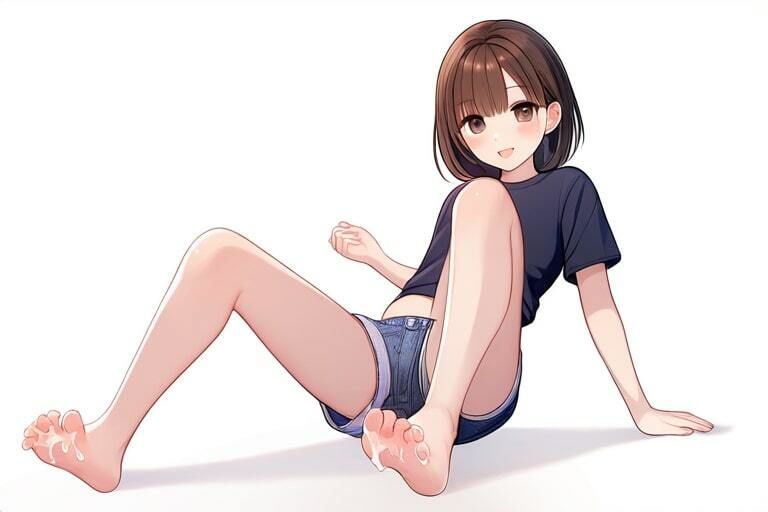 膨らみかけな女の子は抜ける〜無表情で足コキ〜 - サンプル画像 10