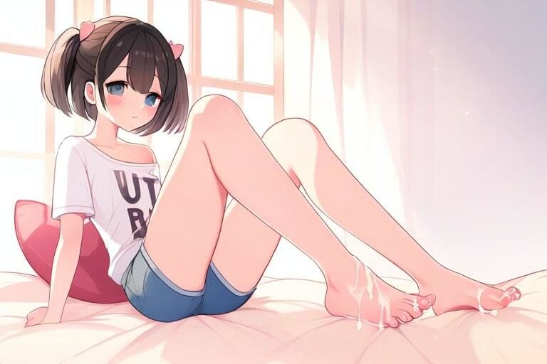 女の子の臭い足の匂いでイク！〜気持ちいいぶっかけの時間だよ〜 - サンプル画像 5