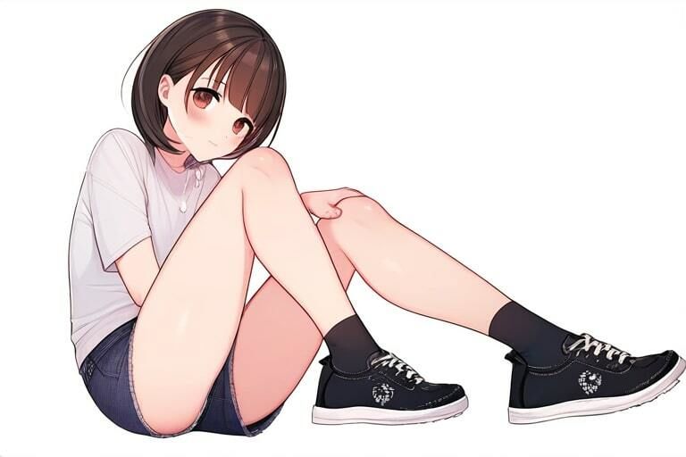 黒髪ショートカットの女の子の足コキ〜気持ちいいこといっぱい〜 - サンプル画像 4