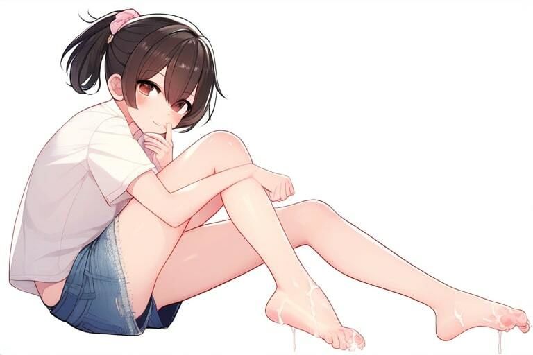 黒髪ショートカットの女の子の足コキ〜気持ちいいこといっぱい〜 - サンプル画像 8