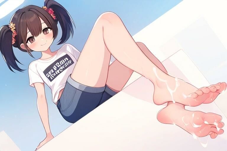 黒髪ショートカットの女の子の足コキ〜気持ちいいこといっぱい〜 - サンプル画像 9