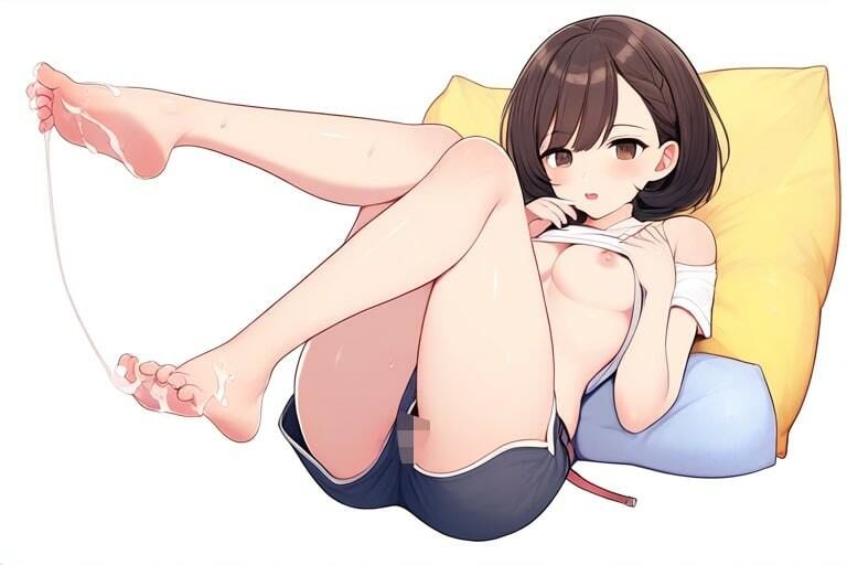 黒髪ショートカットの女の子の足コキ〜気持ちいいこといっぱい〜 - サンプル画像 10
