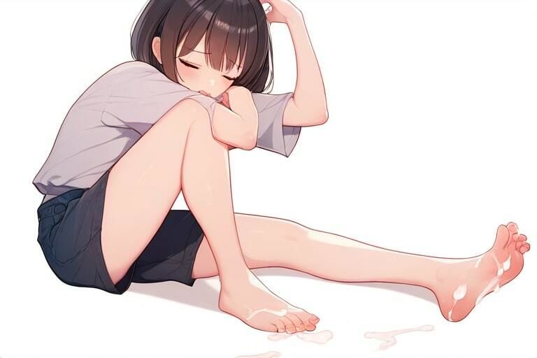 ホットパンツの足コキ彼女〜ちょっぴりSな後輩〜 - サンプル画像 3