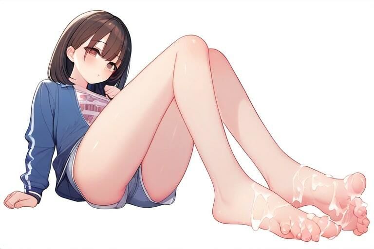 ホットパンツの足コキ彼女〜ちょっぴりSな後輩〜 - サンプル画像 5