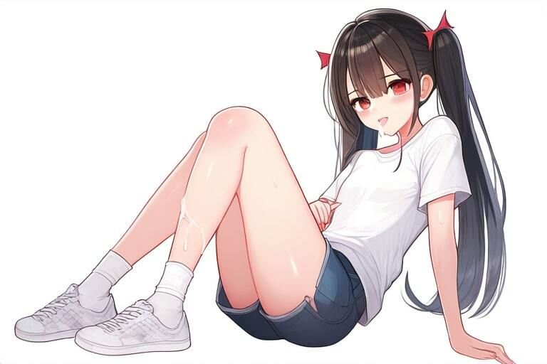 ホットパンツの足コキ彼女〜ちょっぴりSな後輩〜 - サンプル画像 6