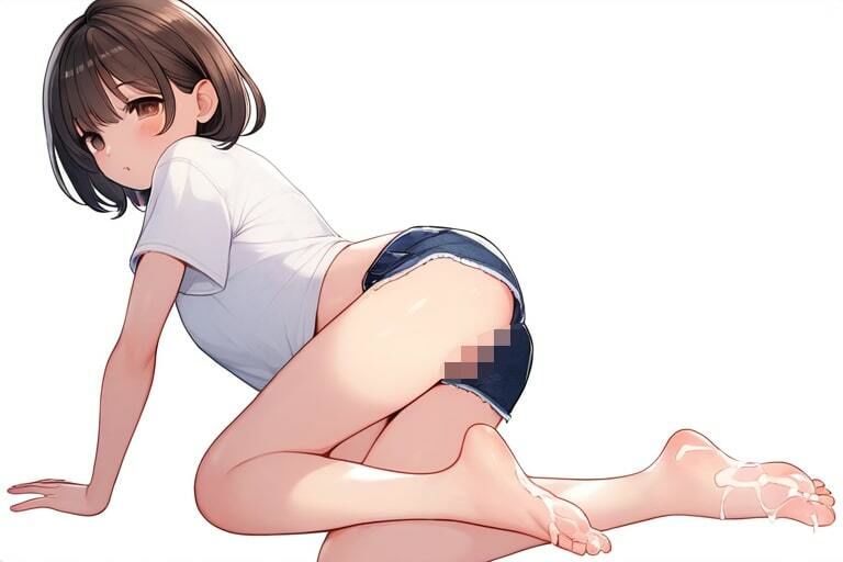 ホットパンツの足コキ彼女〜ちょっぴりSな後輩〜 - サンプル画像 8