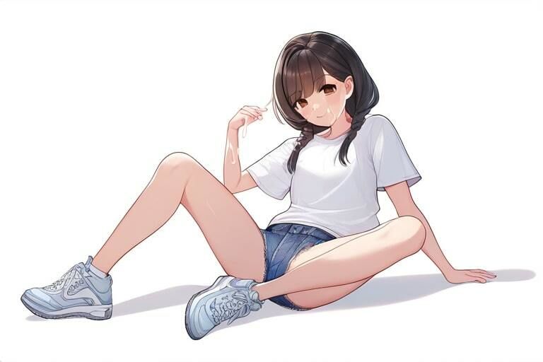ホットパンツの足コキ彼女〜ちょっぴりSな後輩〜 - サンプル画像 9