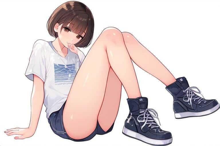 ホットパンツの足コキ彼女〜ちょっぴりSな後輩〜 - サンプル画像 10