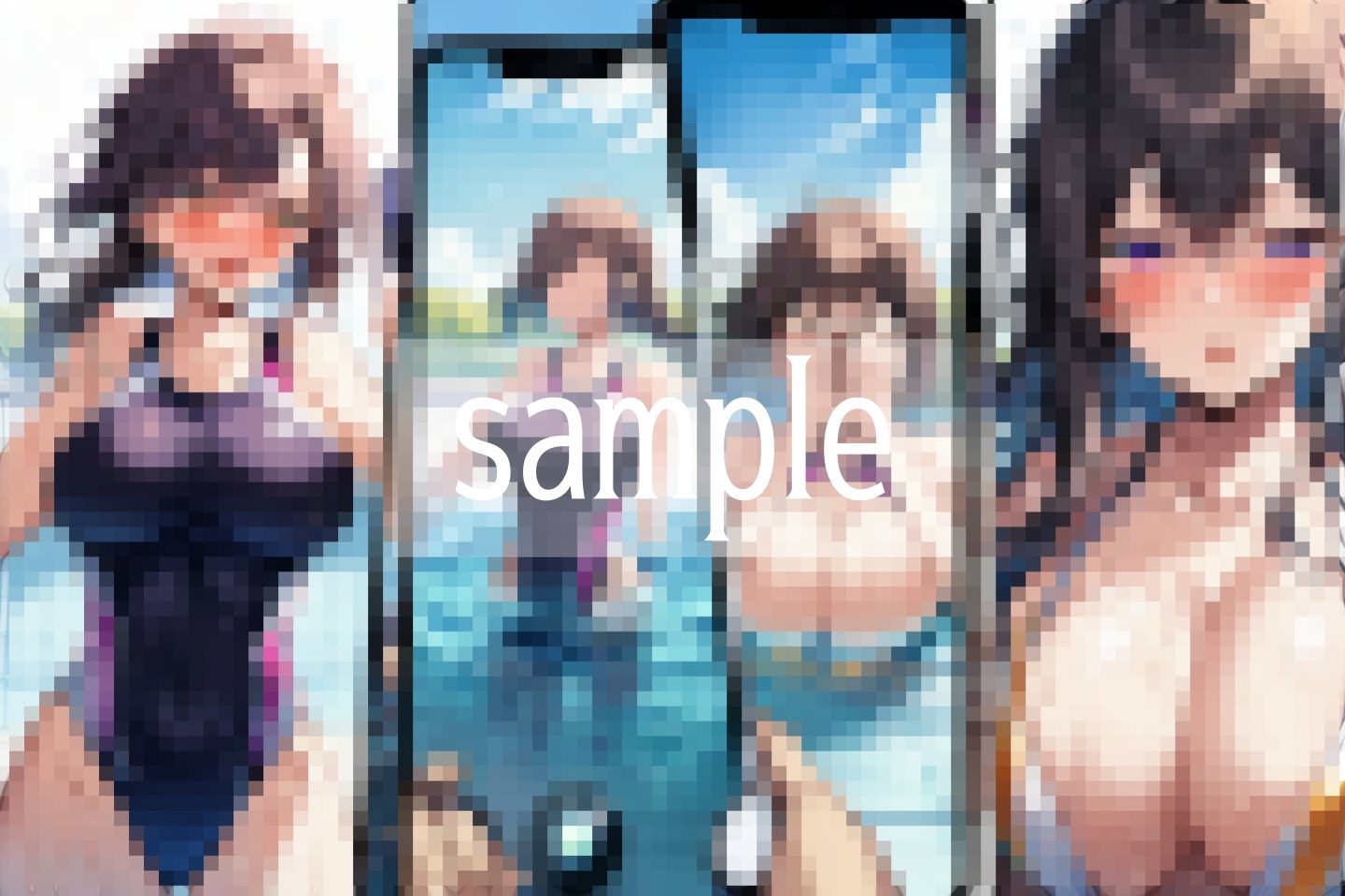 プールに現れるギリギリ痴女は...あちこち濡れてます... - サンプル画像 8