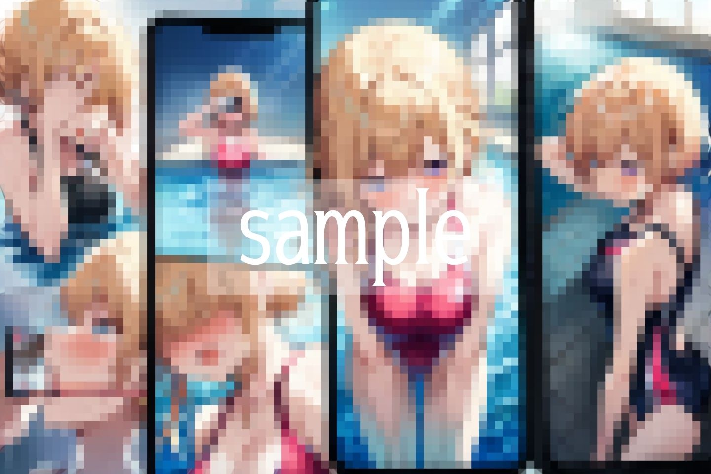 プールに現れるギリギリ痴女は...あちこち濡れてます... - サンプル画像 9
