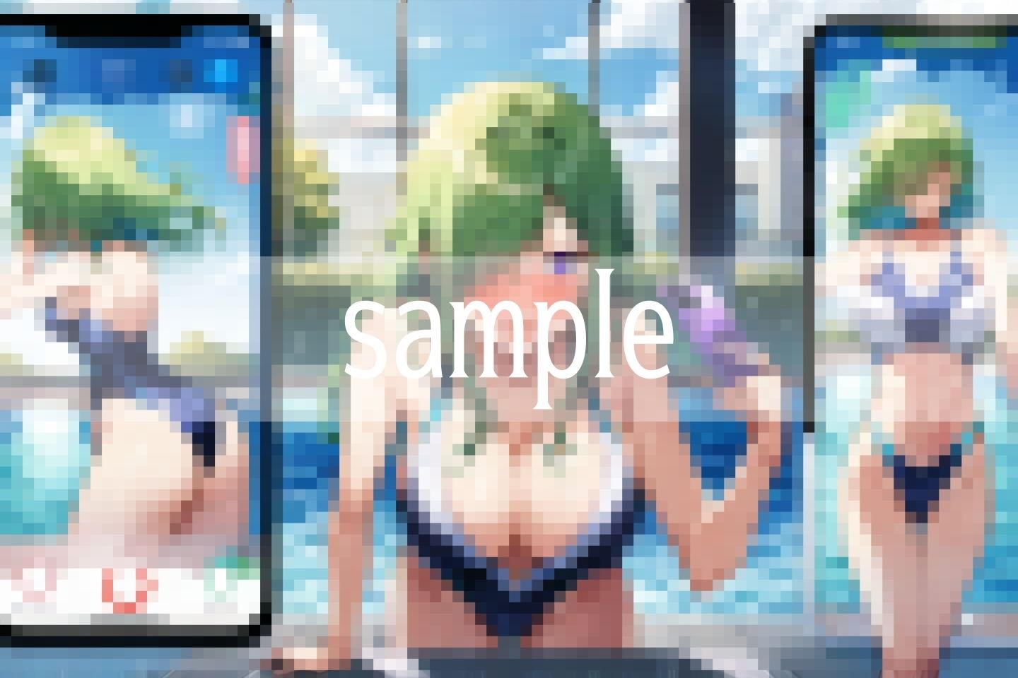 濡れる想い...Hな水着で誘惑しますね... - サンプル画像 2