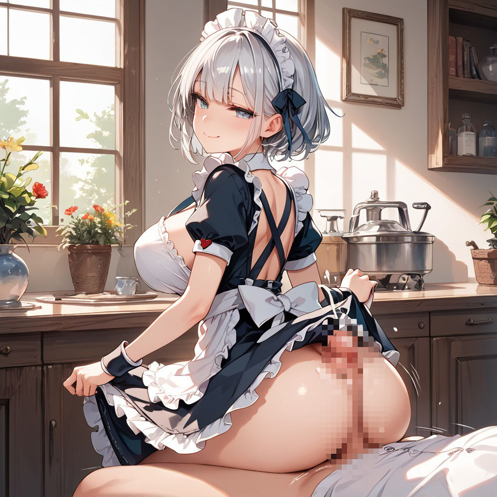 【ご主人様LOVE】銀髪メイドのおまんこオシゴト - サンプル画像 4