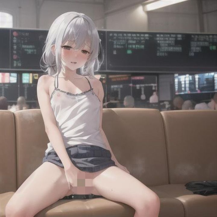 銀髪キャミソールちゃんのどこでも露出！！ - サンプル画像 4