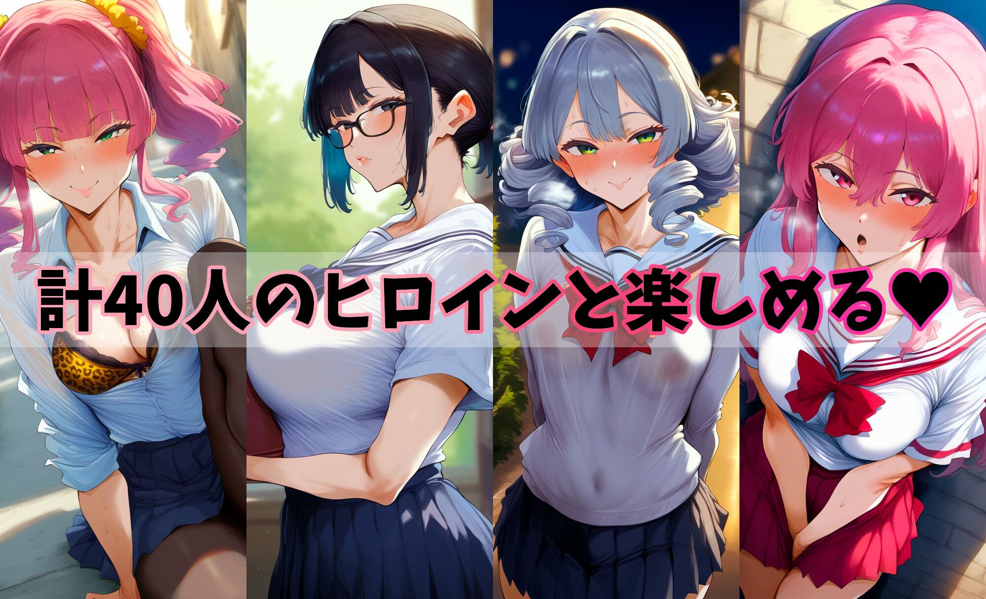 即堕ち2コマ 制服JK【セリフあり】40キャラ - サンプル画像 2