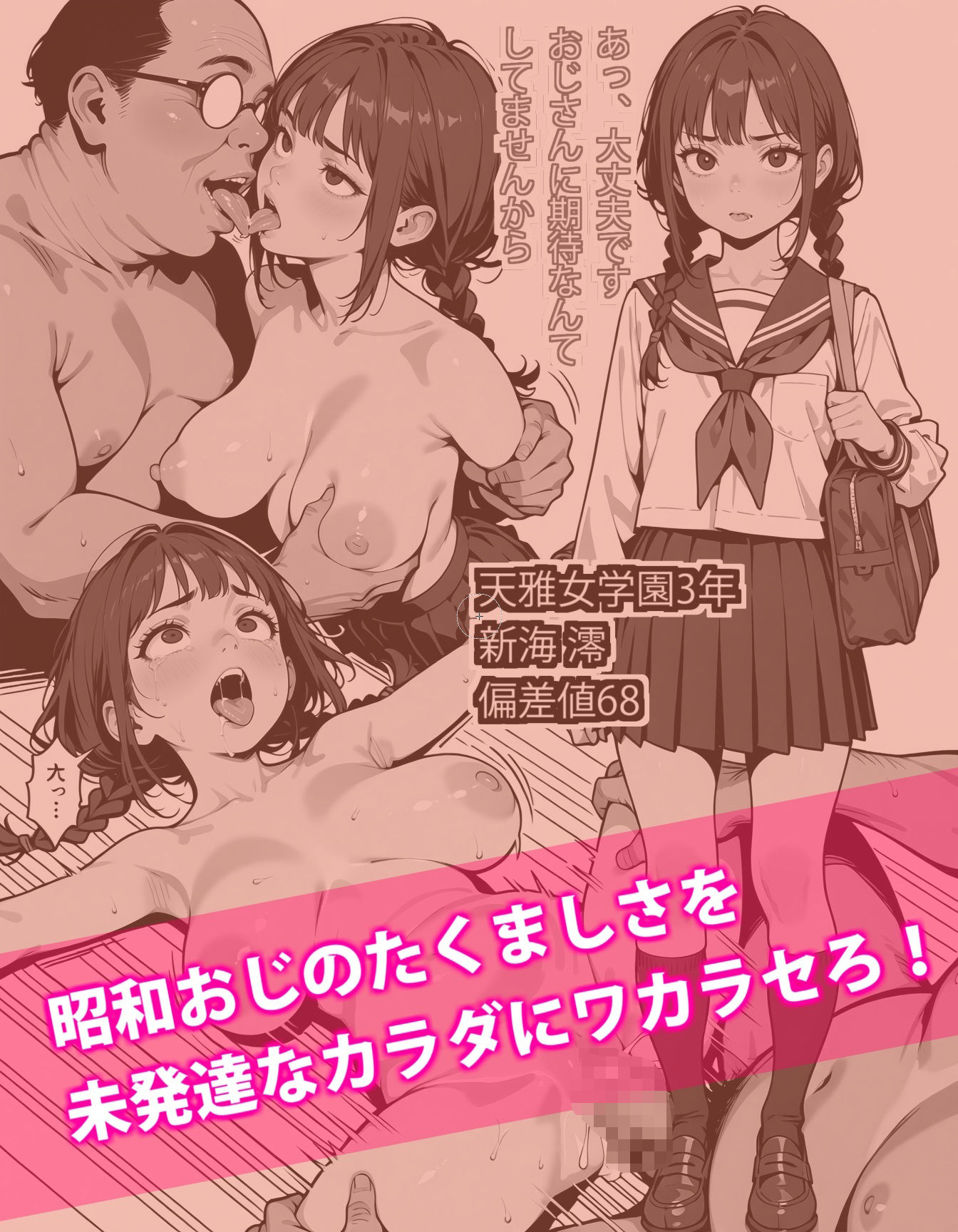 令和のエリート女子中●生 VS 昭和の底辺おじ集団 - サンプル画像 2