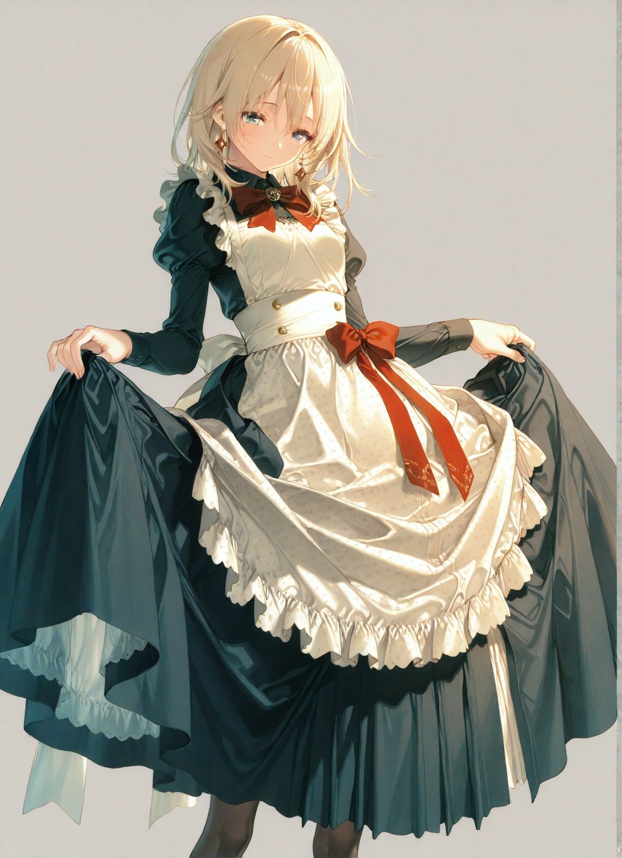 可憐なトラディショナルメイドさんと甘いひと時 - サンプル画像 1