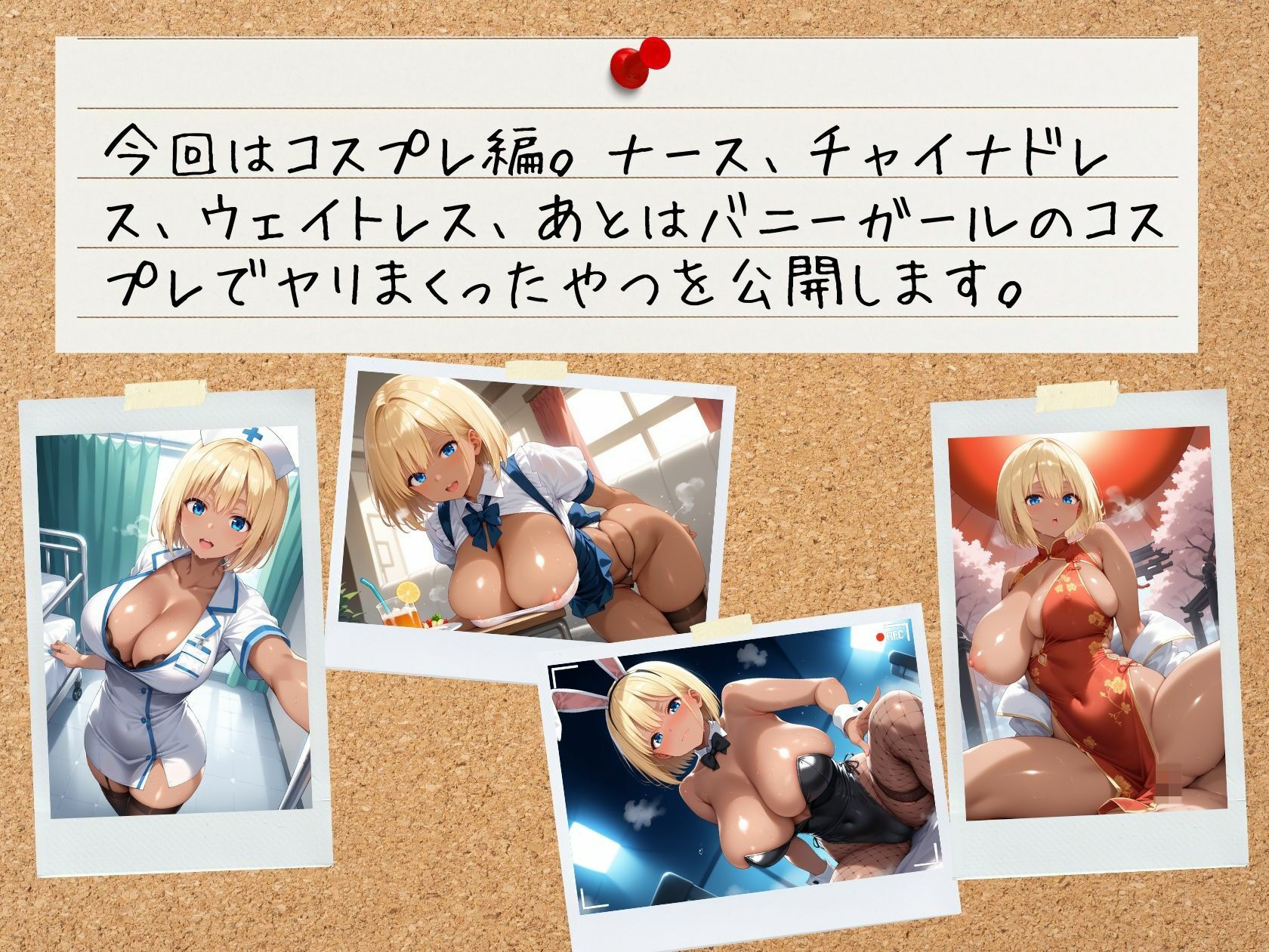 セフレの生ハメ写真公開します 金髪ショート爆乳黒ギャル 〜エリカ（21）〜 コスプレ編 - サンプル画像 2