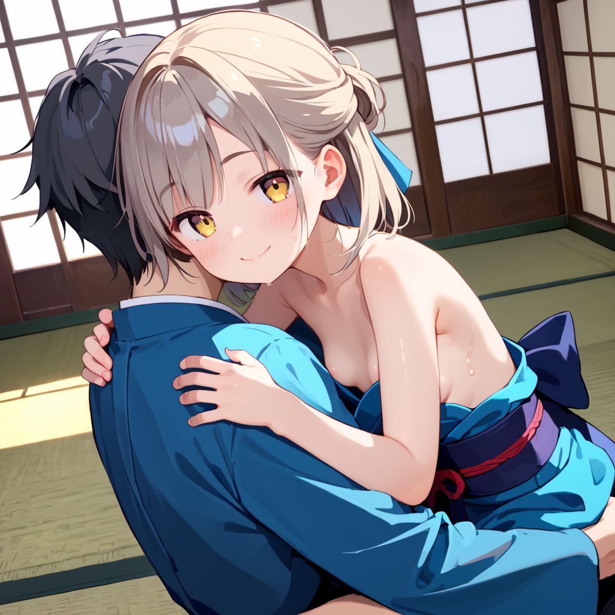 着物が乱れて艶っぽい幼馴染の良家の子女part.10 - サンプル画像 4