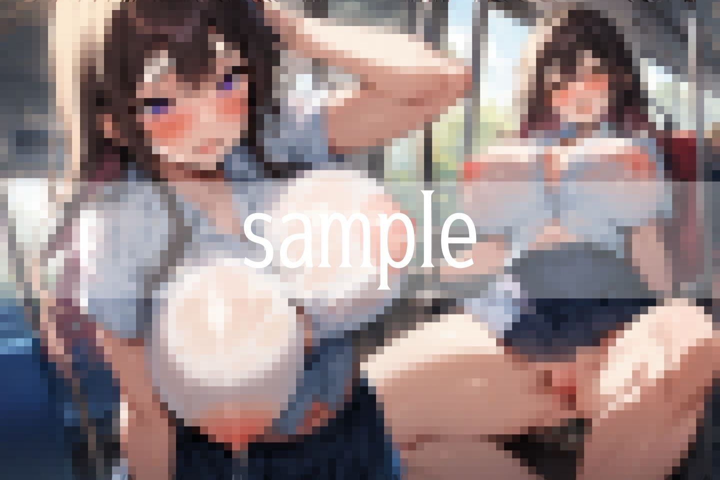 母乳の滝...巨乳から滴る白いミルク - サンプル画像 9