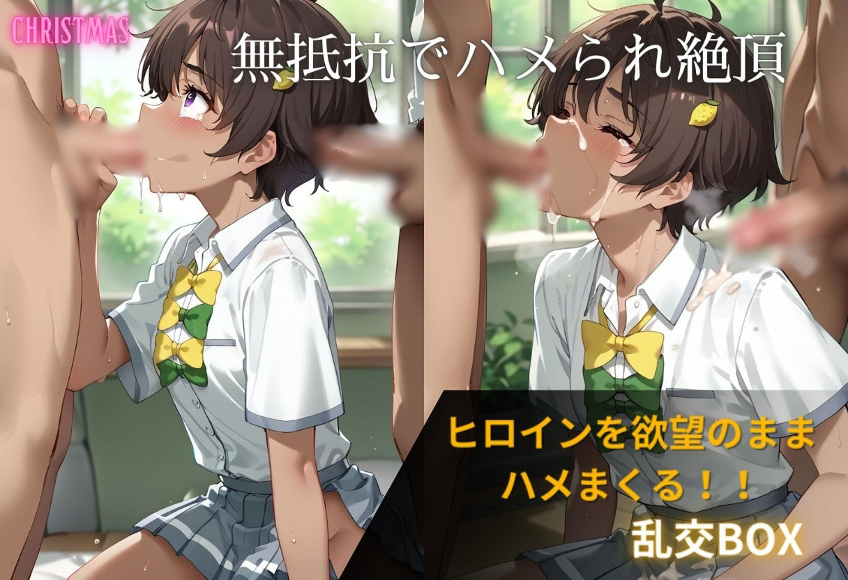 ヒロイン乱交BOX〜レ●ン（制服編）〜 - サンプル画像 1