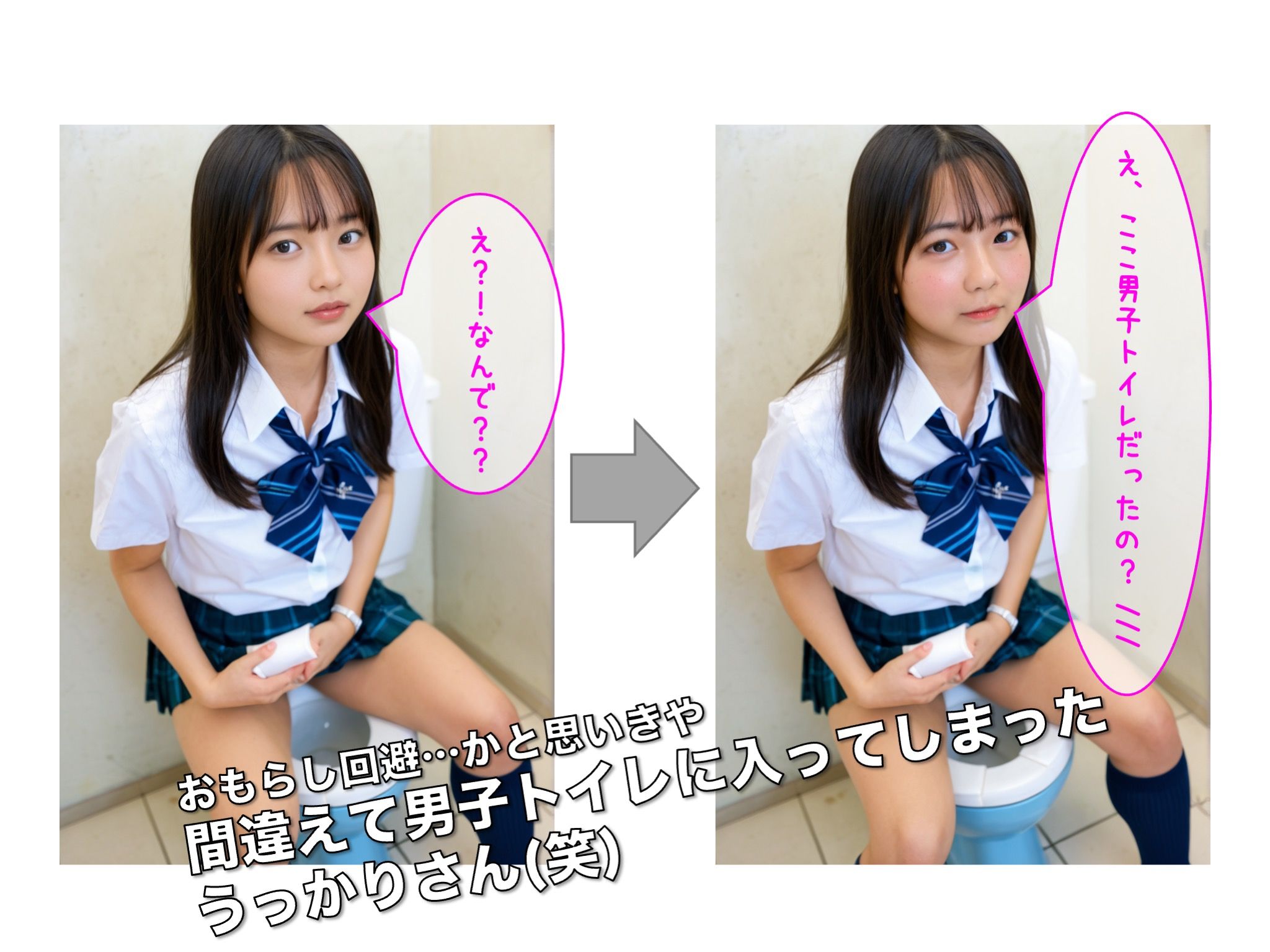 女子校生 校内おもらし写真集 - サンプル画像 4