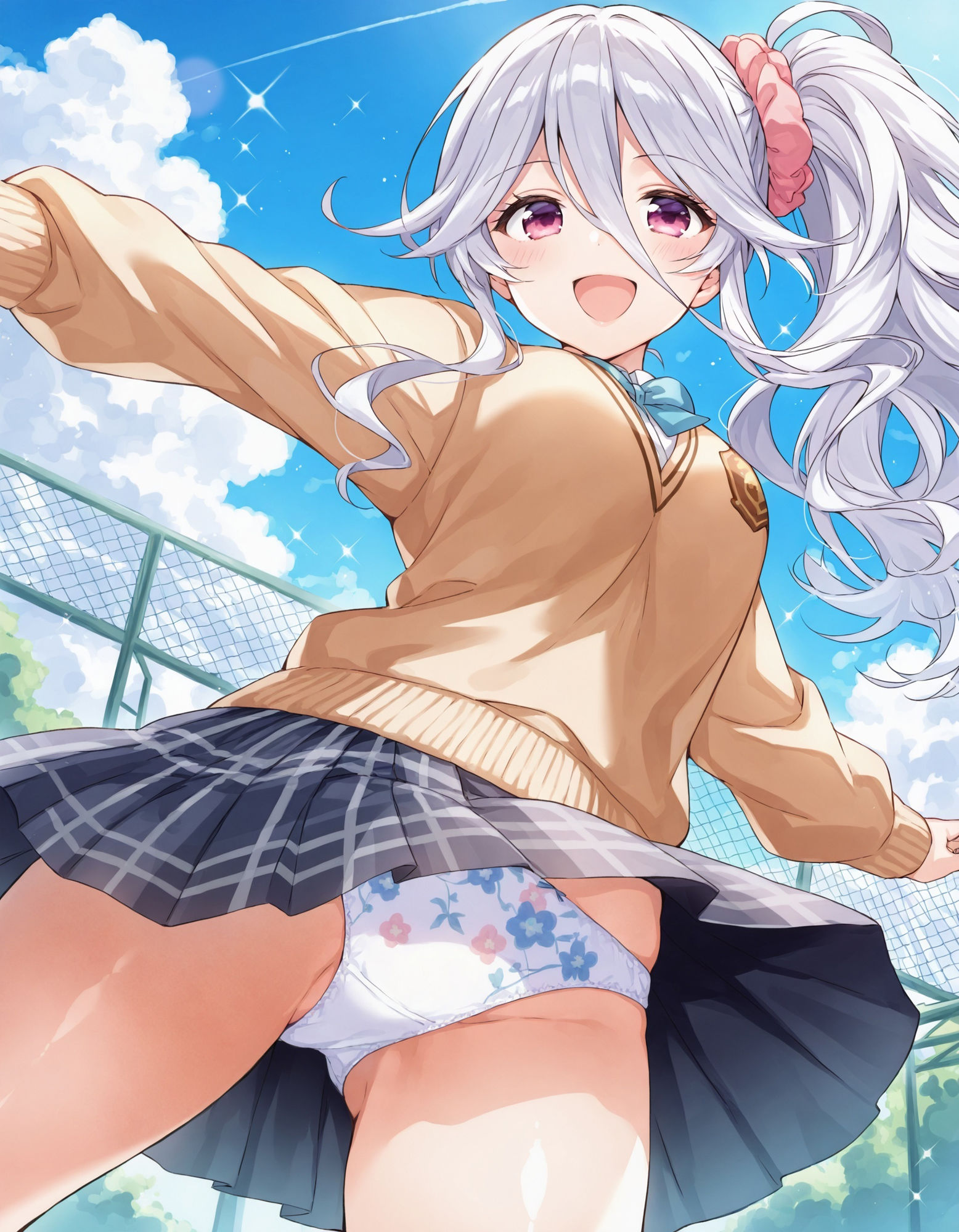 制服女子のダンスパンチラ - サンプル画像 2