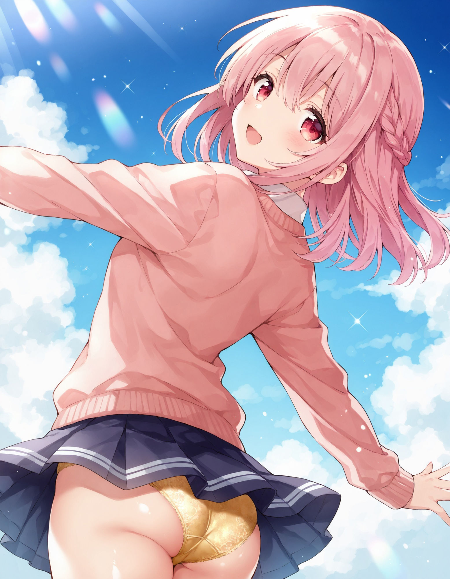 制服女子のダンスパンチラ - サンプル画像 6