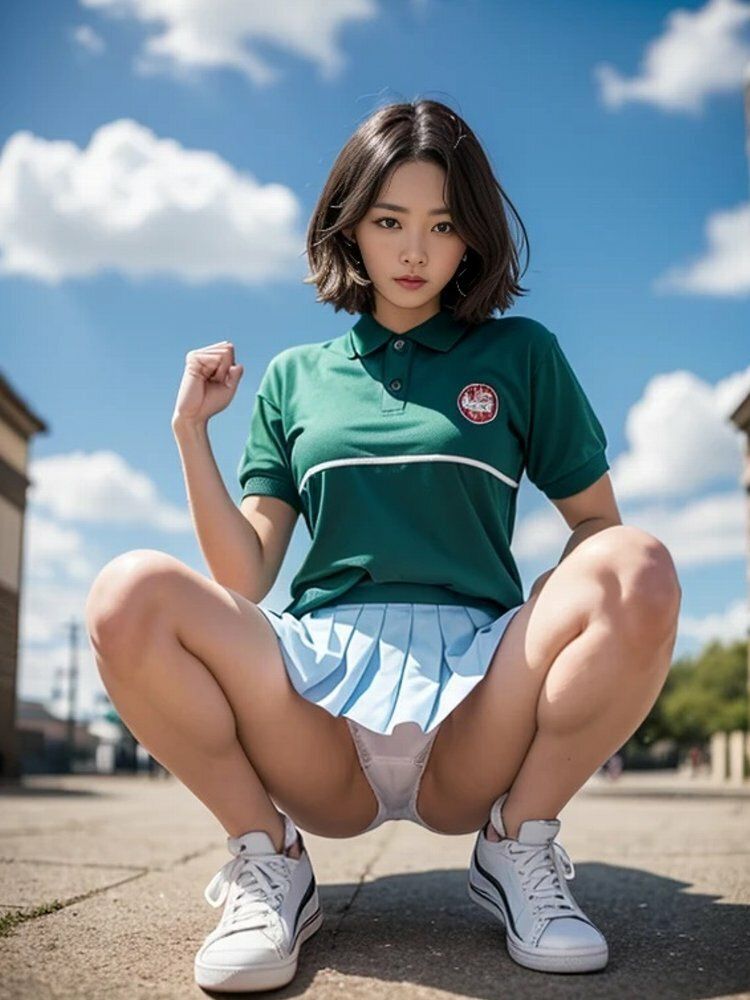 公園で出会った元気な女子大生パンチラ画像集 - サンプル画像 1