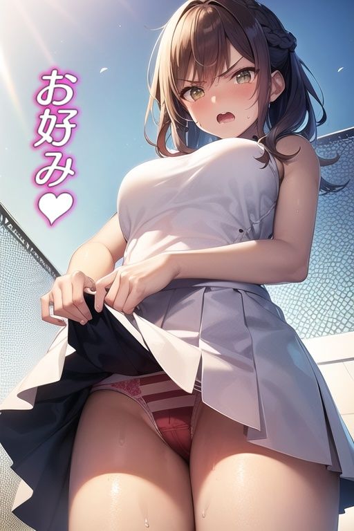 嫌な顔してパンツ見せてくる女の子〜テニスウェア編〜 - サンプル画像 7