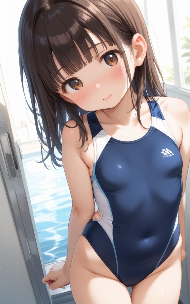 清楚な少女とスク水セックス - サンプル画像 4