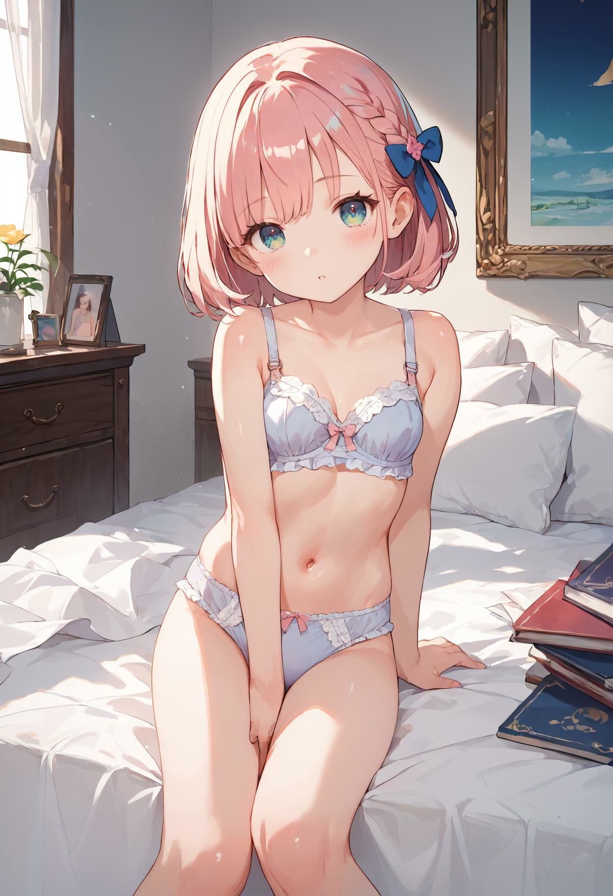 【女子校生のブラ＆パンティ】お嬢様の下着コレクション - サンプル画像 1