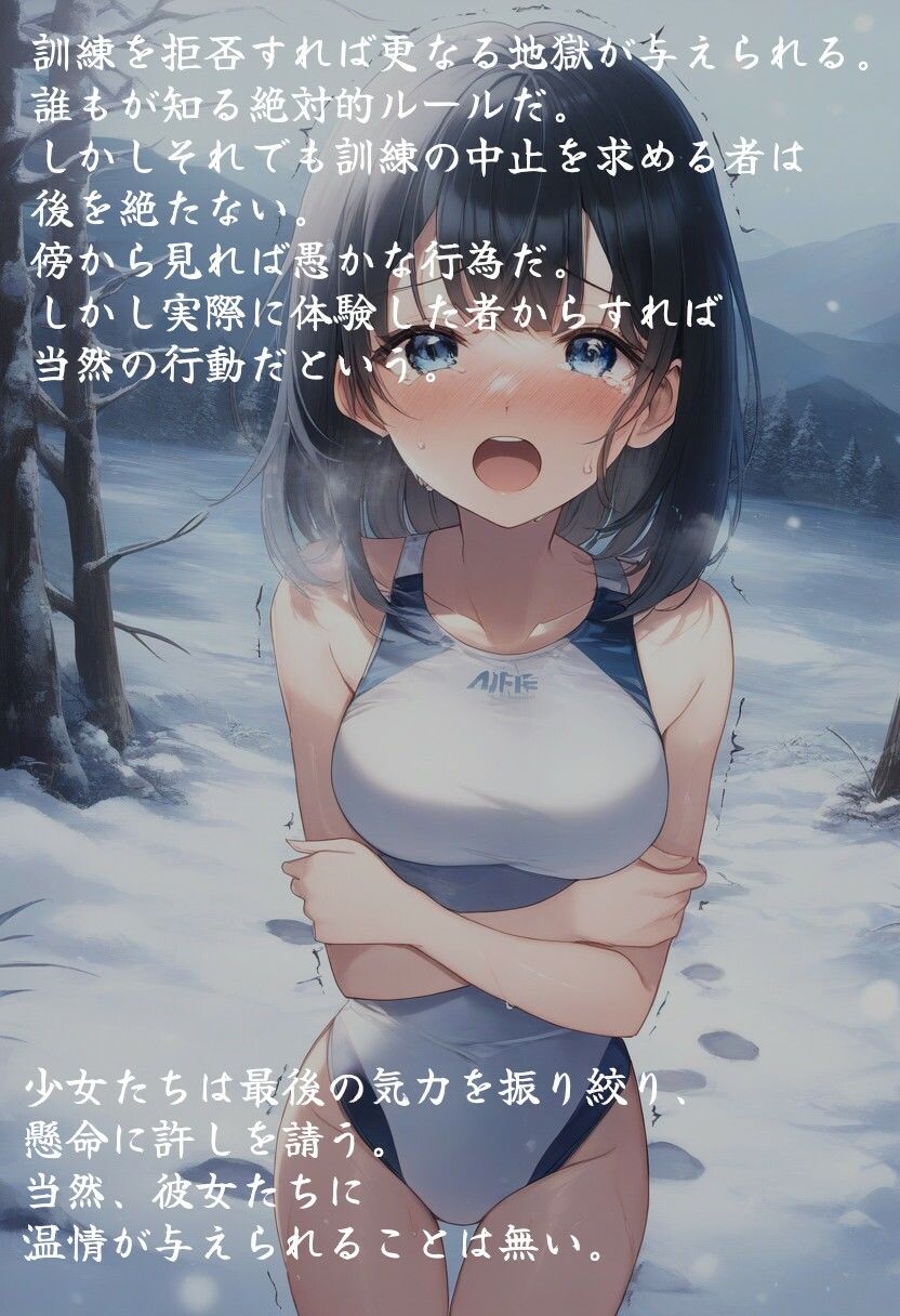 壮絶寒中水泳〜水着で悶える少女達〜 - サンプル画像 3