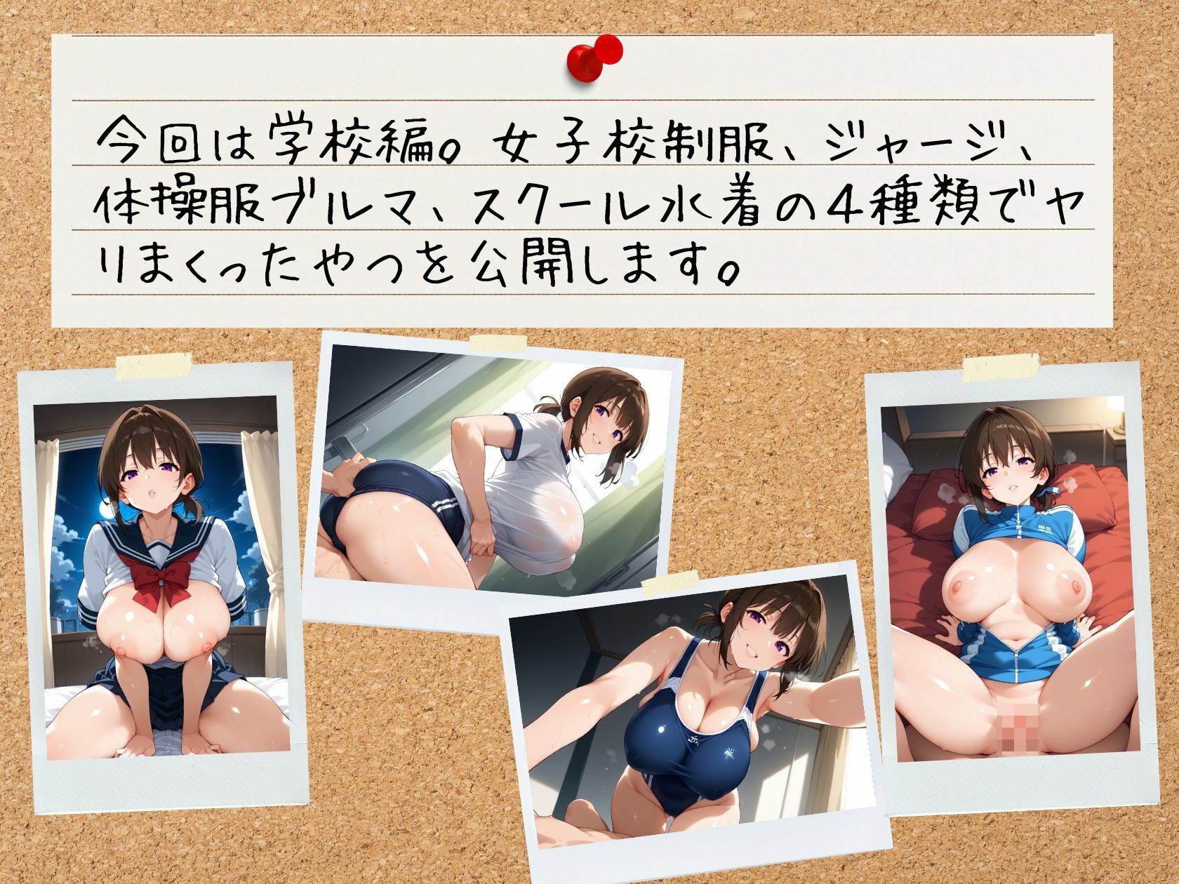セフレの生ハメ写真公開します 茶髪おっとり爆乳人妻 〜ナオミ（34）〜 学校編 - サンプル画像 2
